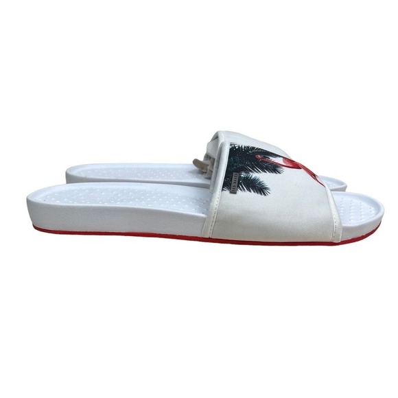 Ted Baker Sauldi 2 Slides Sandals Arch Support Flamingo White Men Size‎ US 13 - Picture 1 of 9